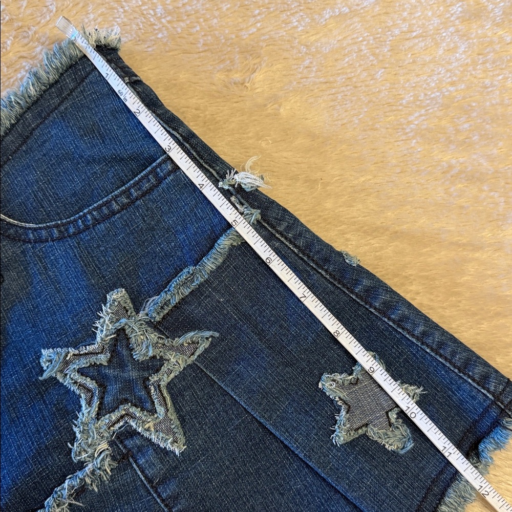SILENCE + NOISE Mia Star Applique Denim Micro Mini Skirt - Picture 13 of 14